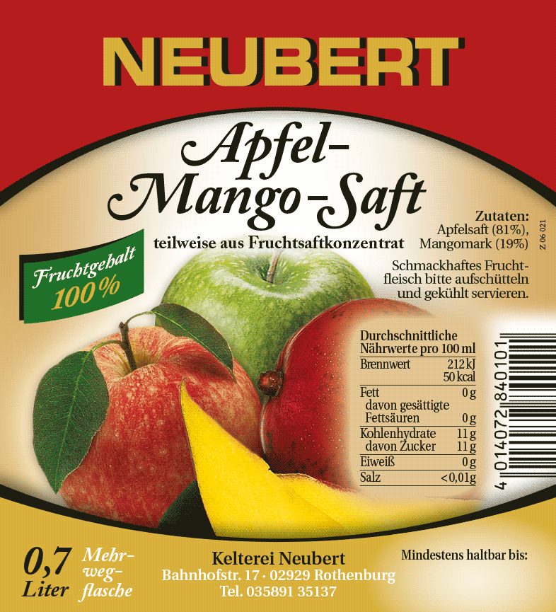 Apfel-Mangosaft
