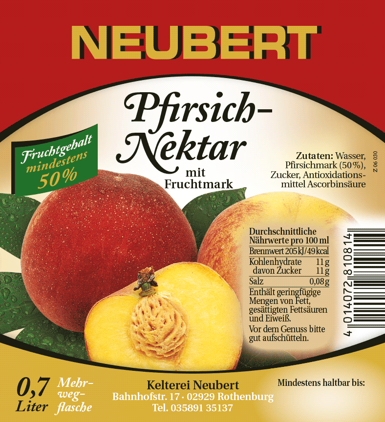 Pfirsich-Nektar