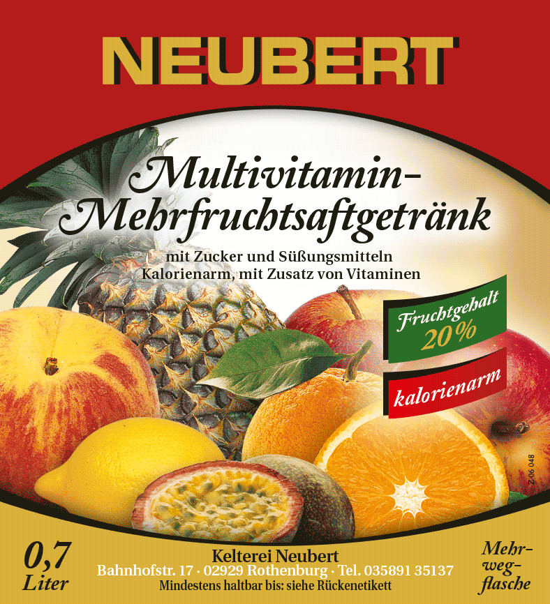 Multivitamin-Mehr­fruchtsaft-Getränk